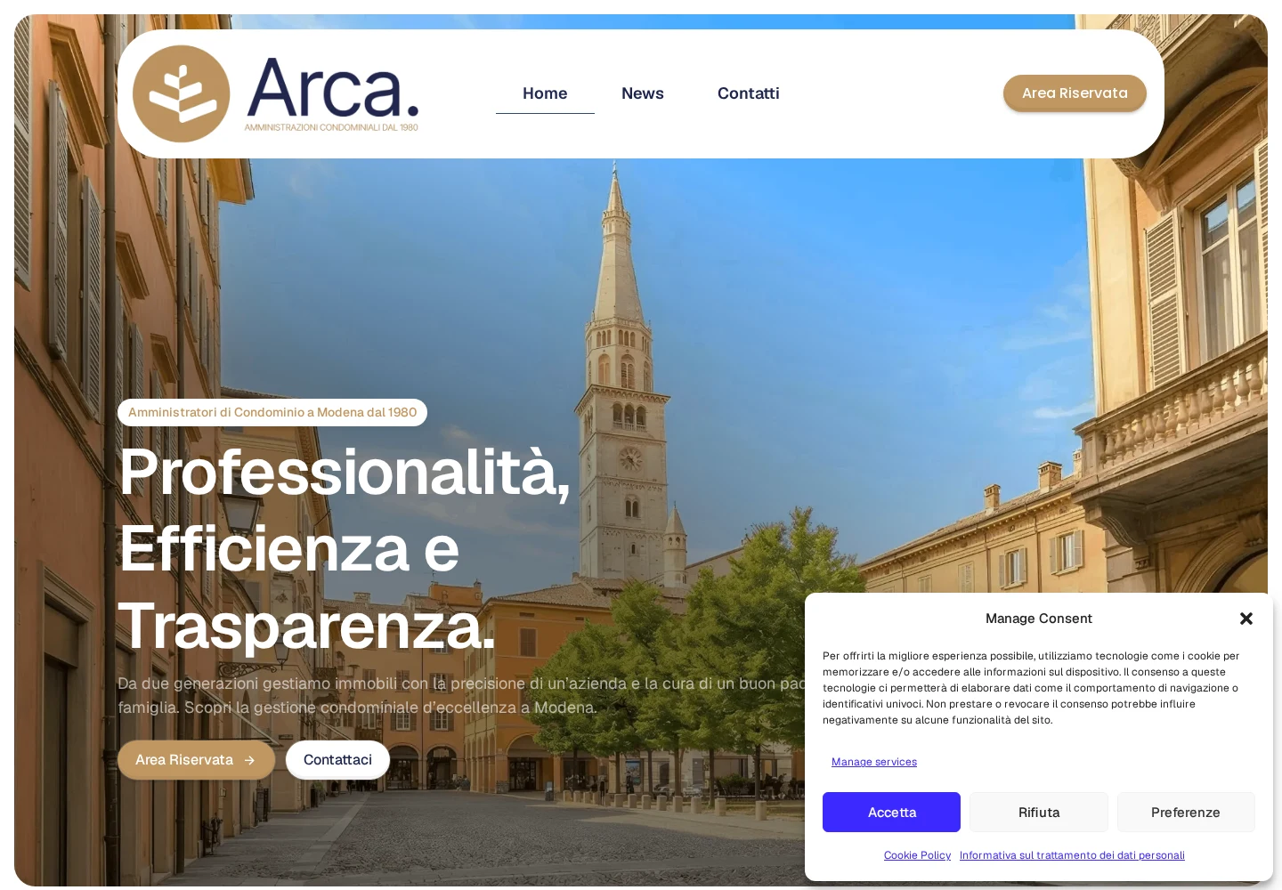 ARCA website preview