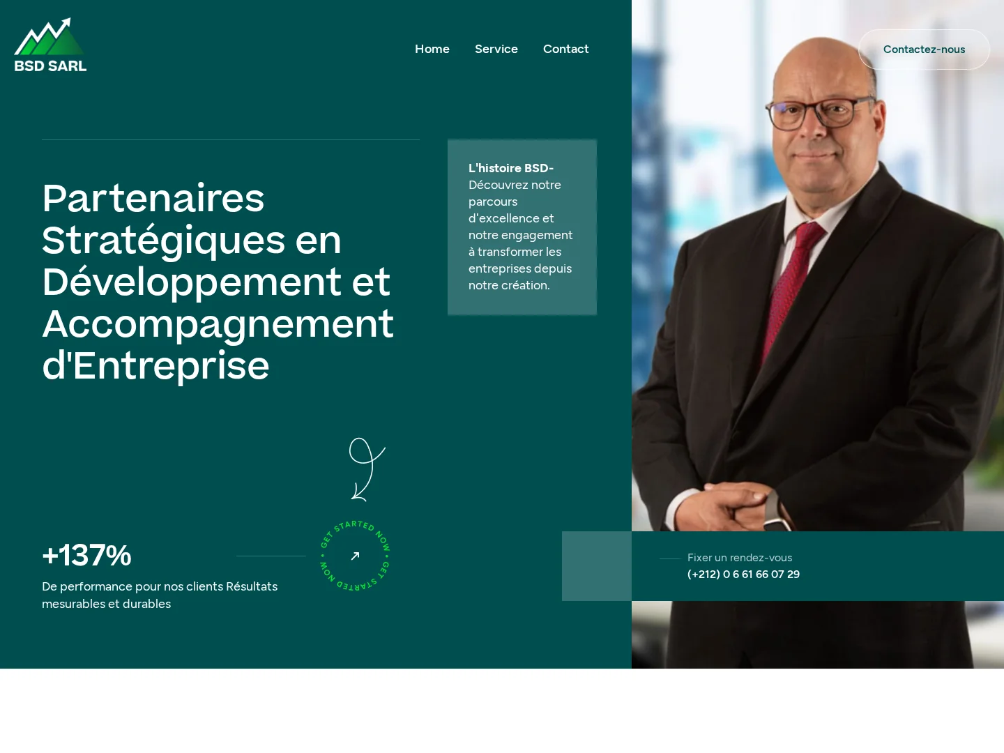 BSD SARL website homepage by Eysi