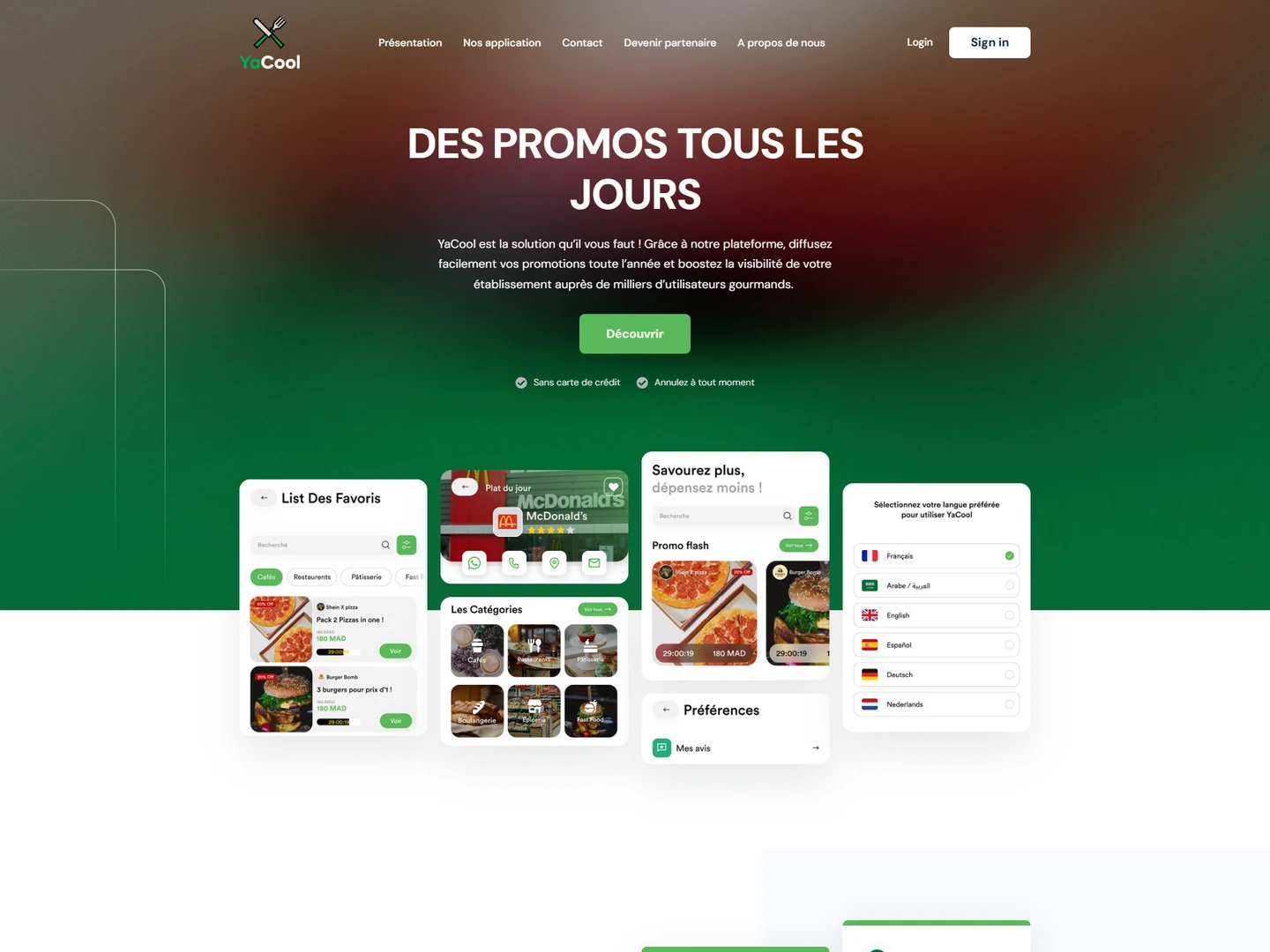YaCool website homepage by Eysi