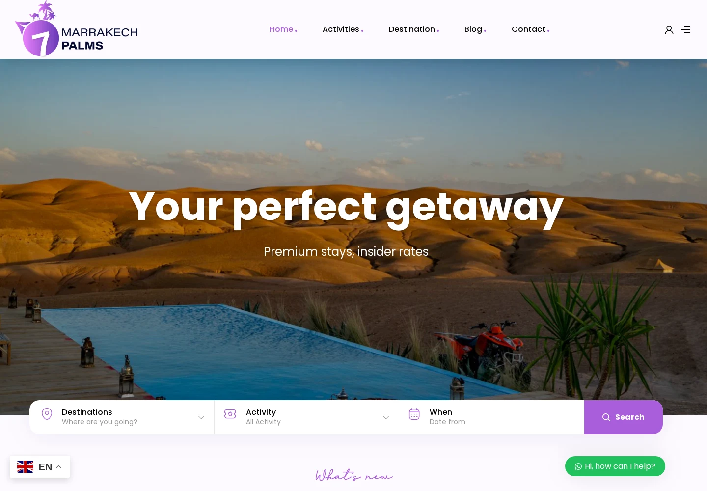 Marrakech 7 Palms website preview