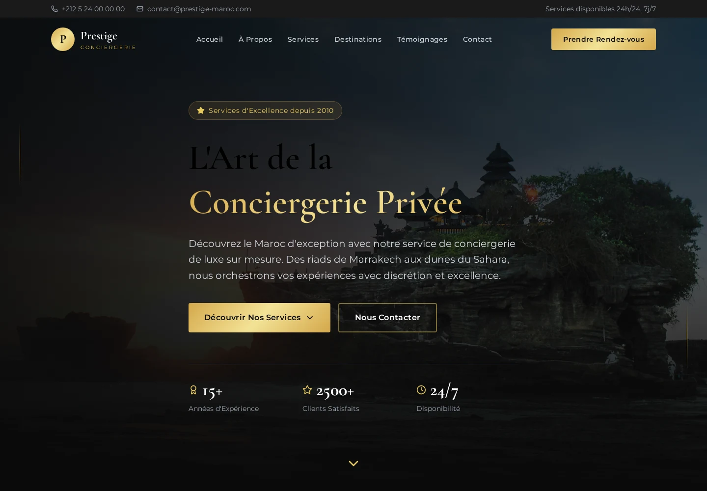 Prestige Conciergerie website preview