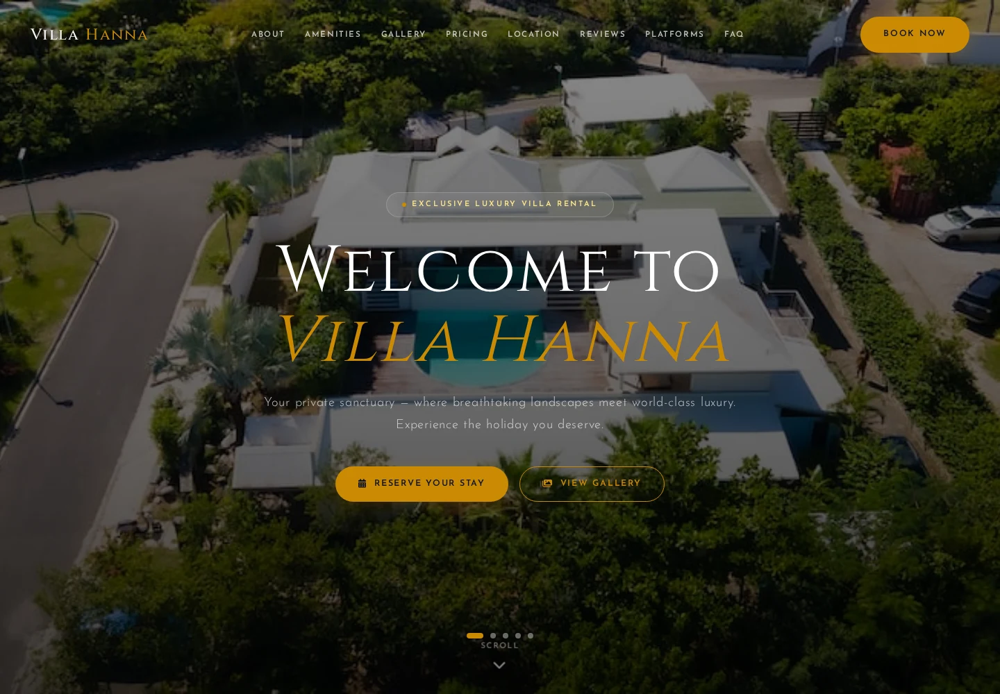 Villa Hanna website preview